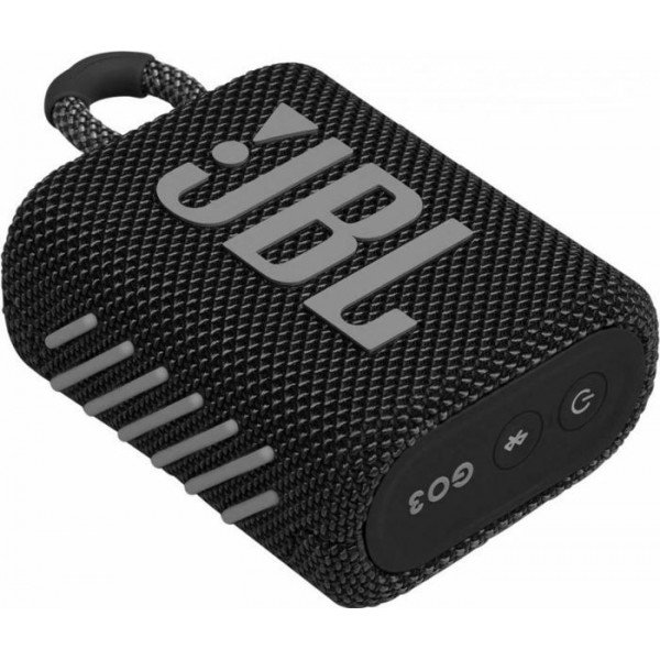 JBL Go 3 JBLGO3BLK Αδιάβροχο Ηχείο Bluetooth 4.2W με 5 ώρες Λειτουργίας Black